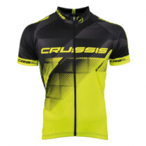 Cyklistický dres Crussis CSW-046 čierna-fluo žltá - XS