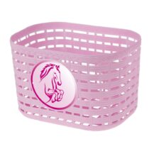 Detský plastový predný košík M-Wave P Children's Basket ružová