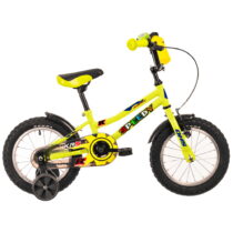 Detský bicykel DHS Speedy 1401 14&quot; - model 2022 Green / Yellow - 7&quot; (95-110 cm)