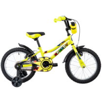 Detský bicykel DHS Speedy 1603 16&quot; - model 2022 Green / Yellow - 8&quot; (105-125 cm)