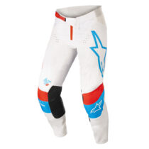 Motokrosové nohavice Alpinestars Techstar Quadro biela/modrá neon/červená 30