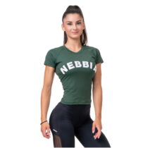 Dámske tričko Nebbia Classic Hero 576 Dark Green - XS
