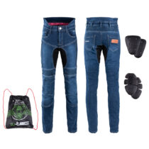 Dámske moto jeansy W-TEC Biterillo Lady modrá - S