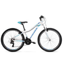 Dámsky horský bicykel Kross Lea 1.0 26&quot; - model 2022 bielo-modrá - XS (15&quot;, 147-15...